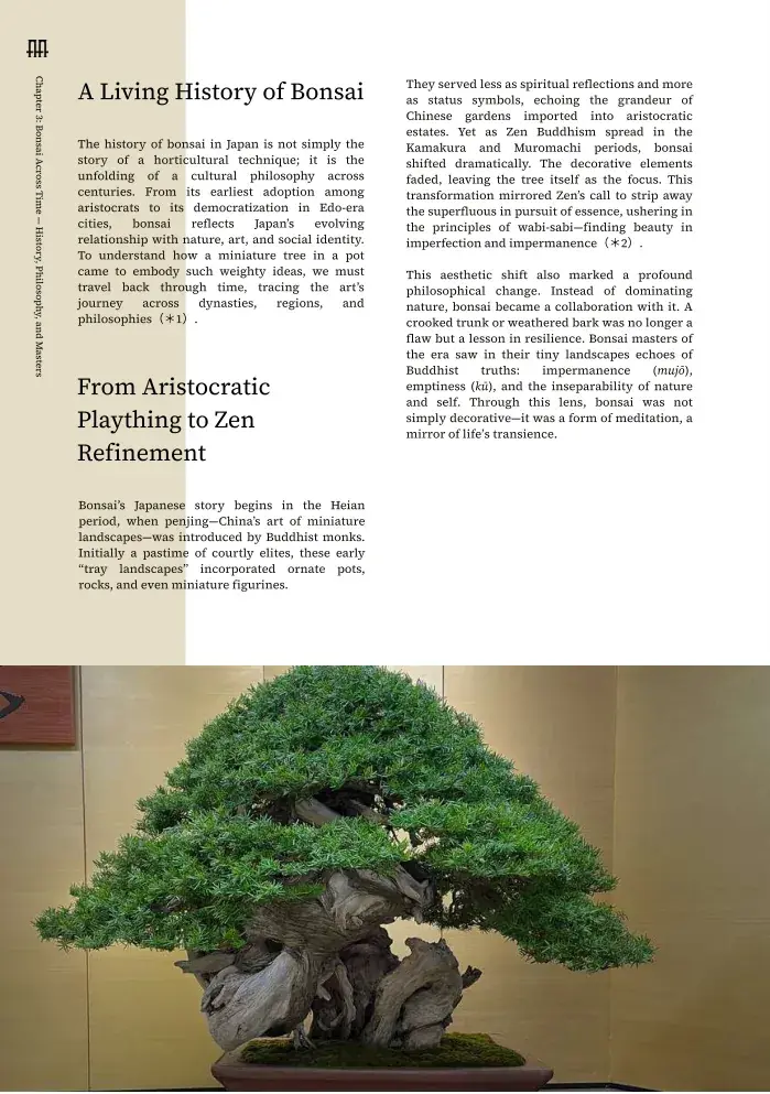Chapter 3 — Bonsai Across Time — History, Philosophy, and Masters