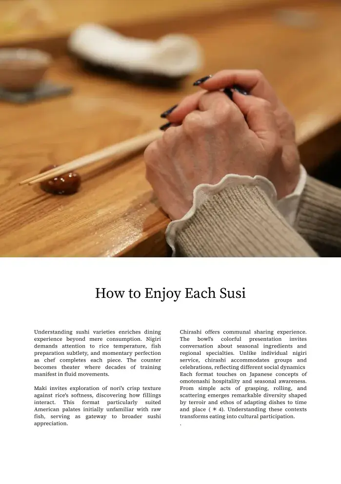 Chapter 3 — The Art of Sushi Varieties—Nigiri, Maki, and Beyond